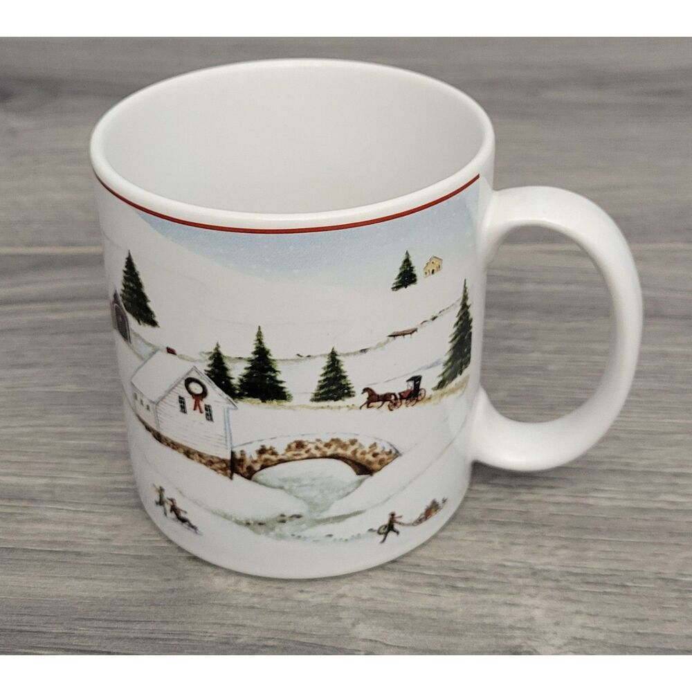 VTG 2002 Sakura David Carter Brown Holiday Christmas Valley‎ Coffee Mug